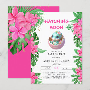 Jungle tropicale   Invitation Baby shower