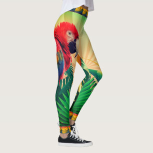 Jungle tropicale Legging de paume d'île de