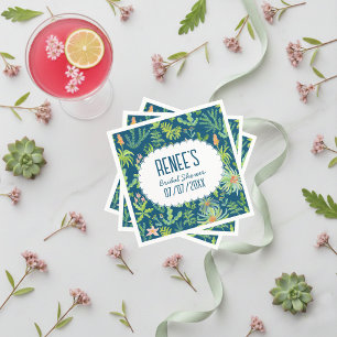 Jungle Tuin Aquarel Op Maat GEMAakte BRUILOFTSFEes Servet