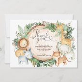 Jungle verdoyante Safari Animaux sauvages Carte de (Devant)