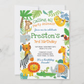 Jungle Verjaardag Kaart (Voorkant)