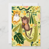 Jungle Verjaardagsfeestje Kaart (Achterkant)