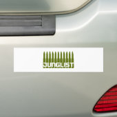 Junglist Groen Bumpersticker (Op auto)