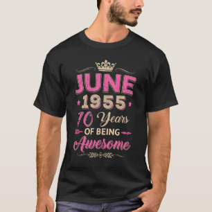 Juni 1955 70 jaar Geweldige Retro 70e BIR T-shirt