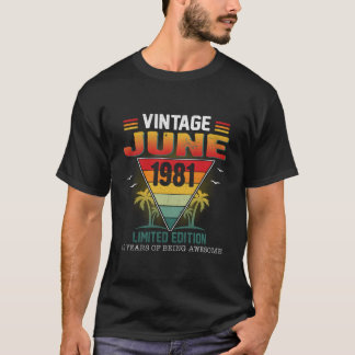 Juni 1981 42e 42 jaar vol awesomeness t-shirt