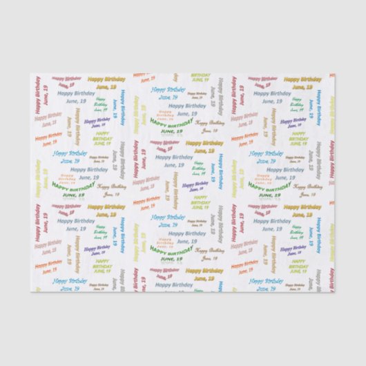 Juni, 19-jarig weefselboek tissuepapier (Voorkant)