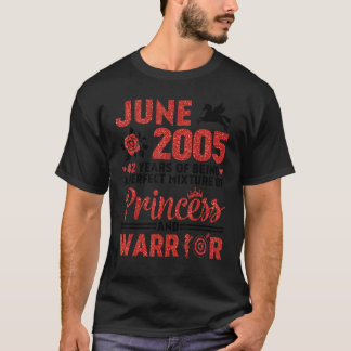 Juni 2005 17 jaar van het zijn van Perfecte Mengse T-shirt