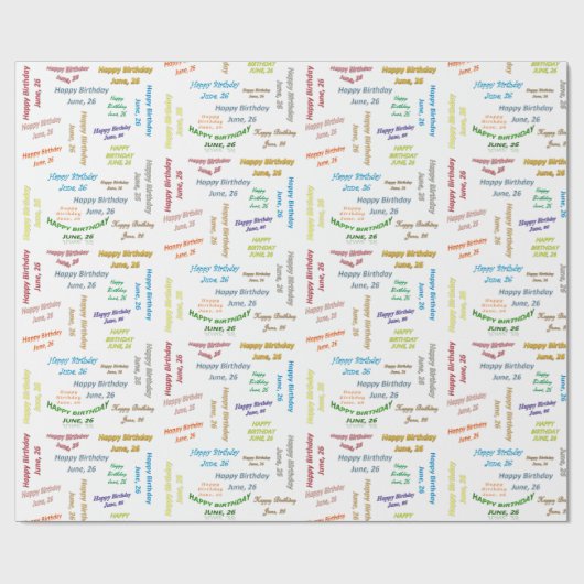 Juni, 26-jarige cadeaupapier (Vlak)