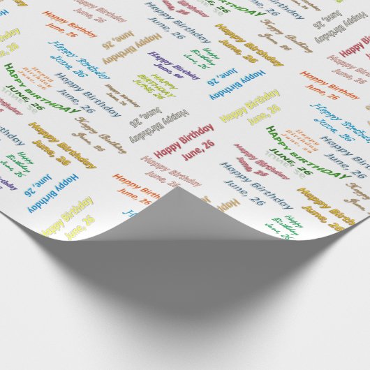 Juni, 26-jarige cadeaupapier (Hoek)