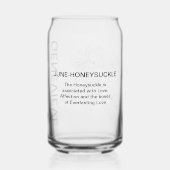 Juni Geboorte Bloem Honeysuckle met aangepaste naa Blikvorm Glas (Achterkant)