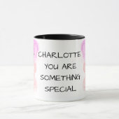 Juni Geboorte Bloem Roos Roze Paarse lijn Art Mok (Midden)