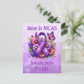 Juni is de maand van het MCAS-bewustzijn Briefkaart (Staand voorkant)