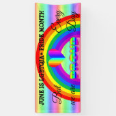 Juni is LGBT Pride Maand Button Banner (Verticaal)