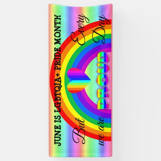 Juni is LGBT Pride Maand Button Banner (Verticaal)