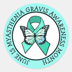 Juni is Myasthenia Gravis Awareness Maand Button Ronde Sticker