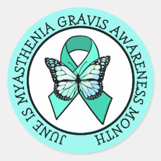 Juni is Myasthenia Gravis Awareness Maand Button Ronde Sticker