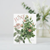Juni Maand Bloemen Honeysuckle Roos Fancy Briefkaart (Staand voorkant)