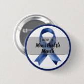 Juni Mannen-gezondheidsmaand Ronde Button 5,7 Cm (Voorkant /achterkant)