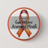 Juni Pistool geweldbewustmakingsmaand Ronde Button 5,7 Cm (Voorkant)