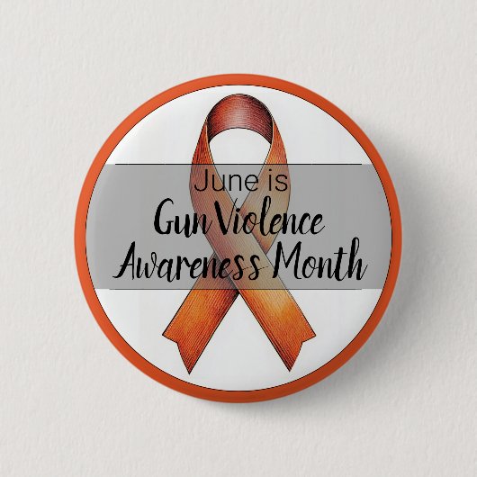 Juni Pistool geweldbewustmakingsmaand Ronde Button 5,7 Cm (Voorkant)