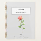JUNI ROOS BIRTH FLOWER GEPERSONALISEERD PLANNER (Voorkant)