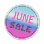 Juni Sale Sticker Holografische Gradient (1pc) (Voorkant)