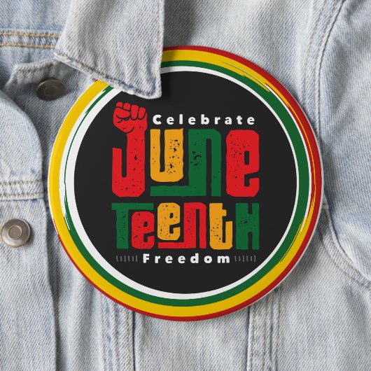 Juni Tiende Kolossale 6" ronde Ronde Button 6,0 Cm (In situ)