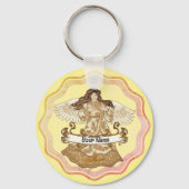 Juni Verjaardag Angel verjaardag aangepaste sleute Sleutelhanger (Voorkant)