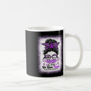 Juni We Draag Paarse Alzheimerheimer Awareness Mes Koffiemok