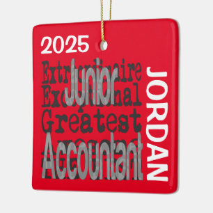 Junior Accountant Extraordinaire CUSTOM Keramisch Ornament