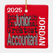 Junior Accountant Extraordinaire CUSTOM Keramisch Ornament (Achterkant)