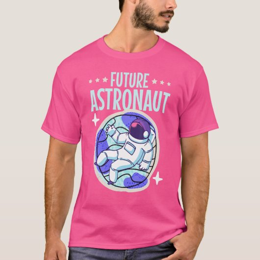 Junior Astronaut Science Kids Outer Space Future A T-shirt (Voorkant)