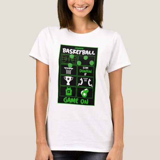 Junior Basketball Players T-Shirt (Voorkant)
