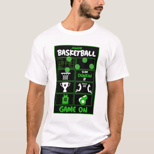 Junior Basketball Players T-Shirt (Voorkant)