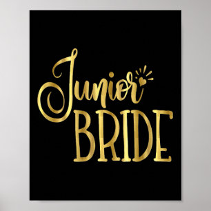 Junior Bride Wedding Party Groom Kinderen Poster