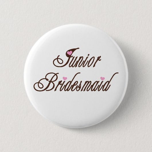 Junior Bridesmaid Classy Browns Ronde Button 5,7 Cm (Voorkant)