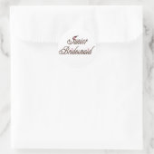 Junior Bridesmaid Classy Browns Ronde Sticker (Tas)