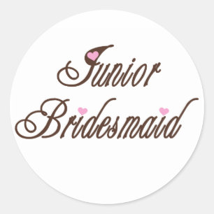 Junior Bridesmaid Classy Browns Ronde Sticker