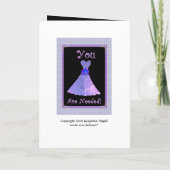 JUNIOR BRIDESMAID Faire-part de mariage Pink Gown (Dos)