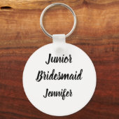 Junior Bridesmaid Gift Custom Name Gifts Wedding Sleutelhanger (Voorkant)