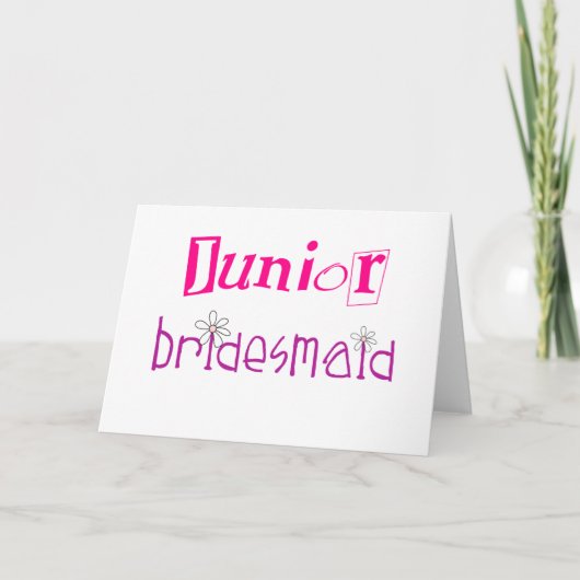 Junior Bridesmaid Kaart (Voorkant)