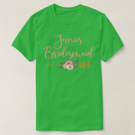 Junior bruidsmeisje bruidsfeest cadeau bruiloft t-shirt (Design voorkant)