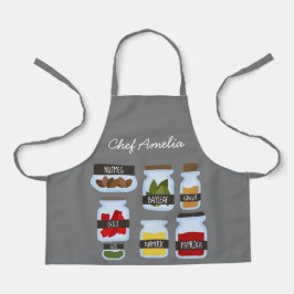 Junior chef jar kruiden kleurrijk kinder schort