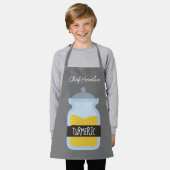Junior chef jar kruiden tumeric kleurrijke kinder schort (Gedragen)