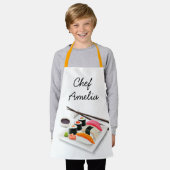 Junior chef sushi kleurrijke kinder schort (Gedragen)