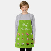 Junior chef sushi kleurrijke kinder schort (Gedragen)