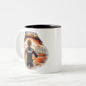 Junior Coach Mug - Gymnastics Gift Tweekleurige Koffiemok (Voorkant links)