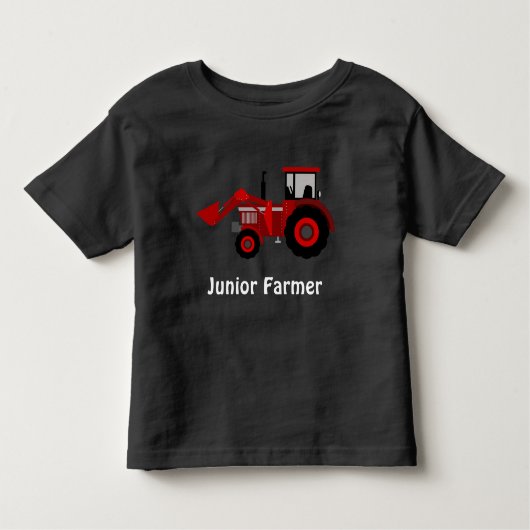"Junior Farmer" en "Red Loader Tractor" Kinder Shirts (Voorkant)