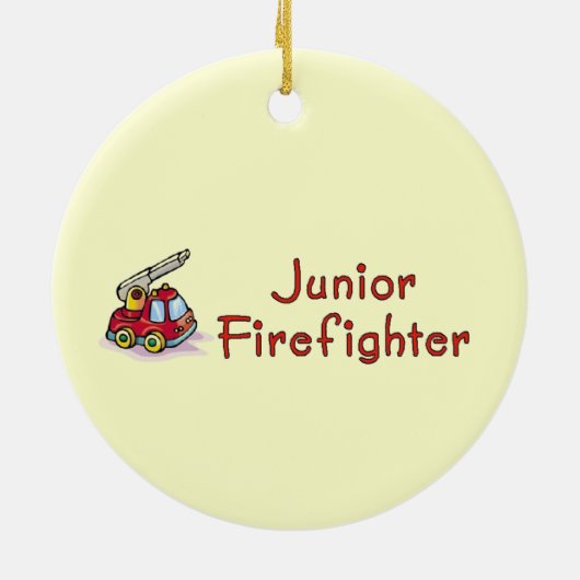 Junior Firefighter Keramisch Ornament (Achterkant)