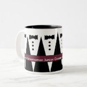 Junior Groomsman Mok - Zwarte en witte doosjes (Voorkant links)